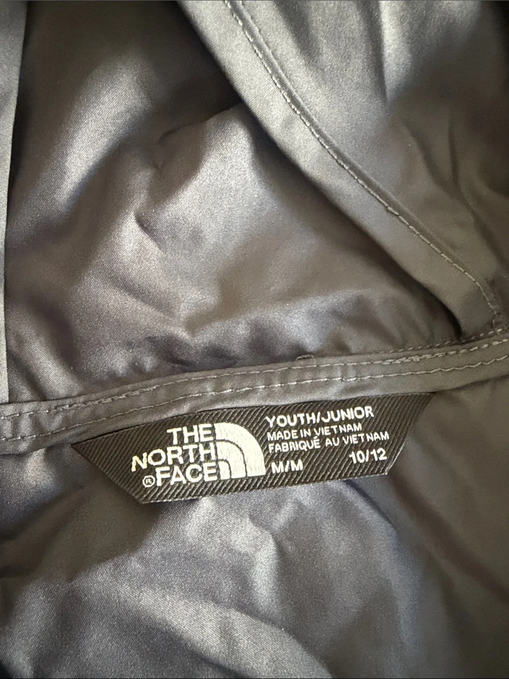The North Face boy’s  Hooded Windbreaker - Dark Gray